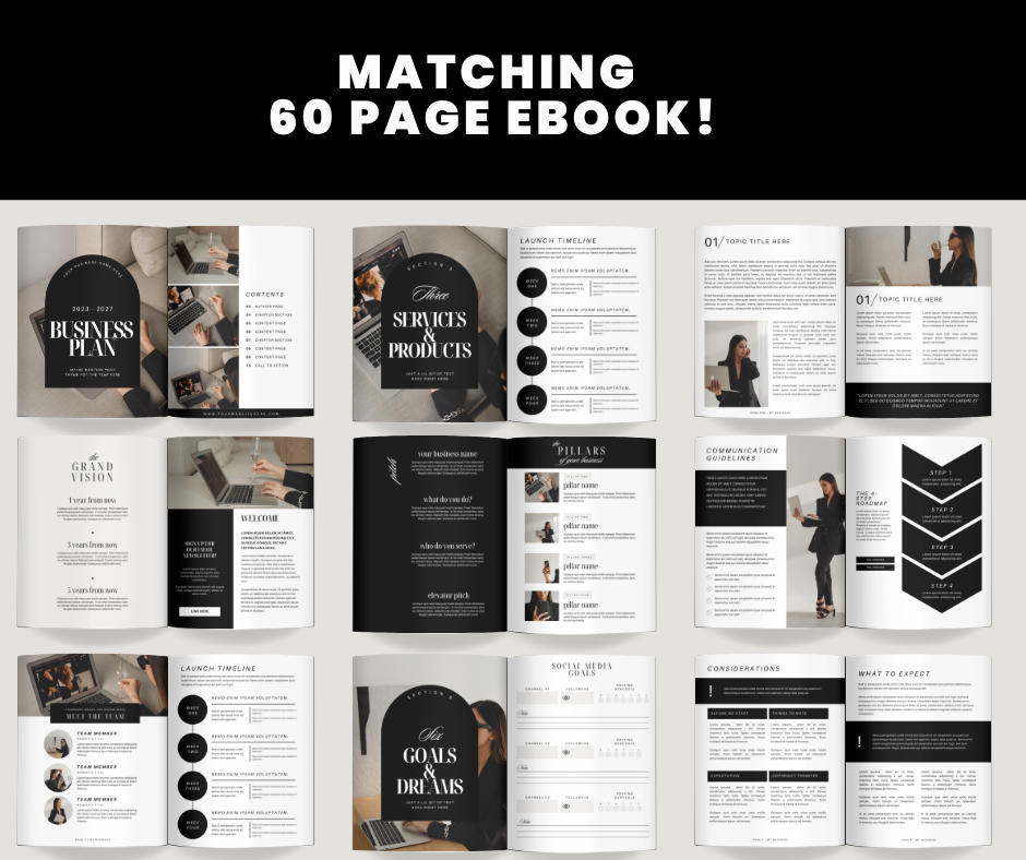 GEMMA Bundle - 120 POSTS & STORIES + BUSINESS PLAN EBOOK + MOCKUPS