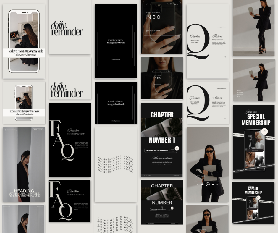 GEMMA Bundle - 120 POSTS & STORIES + BUSINESS PLAN EBOOK + MOCKUPS