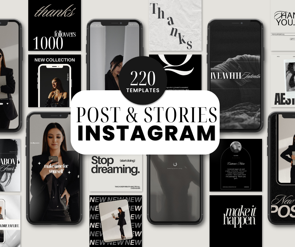 GEMMA Bundle - 120 POSTS & STORIES + BUSINESS PLAN EBOOK + MOCKUPS