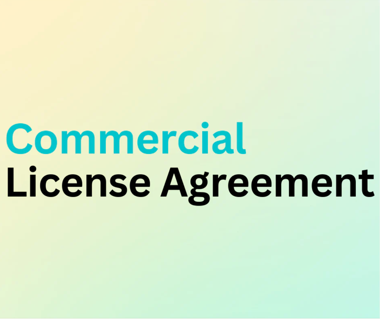 Commercial License Agreement