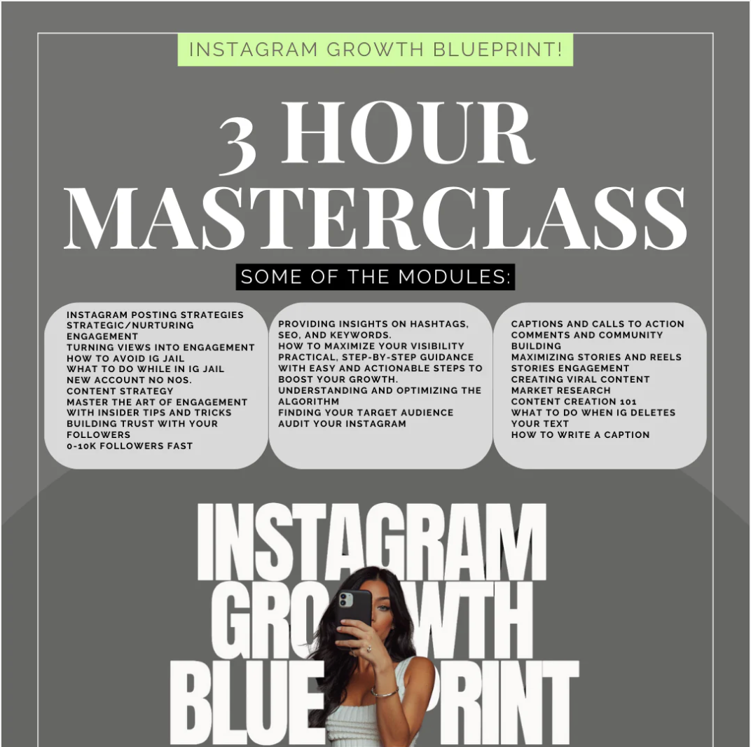 THE INSTAGRAM GROWTH BLUEPRINT MASTERCLASS