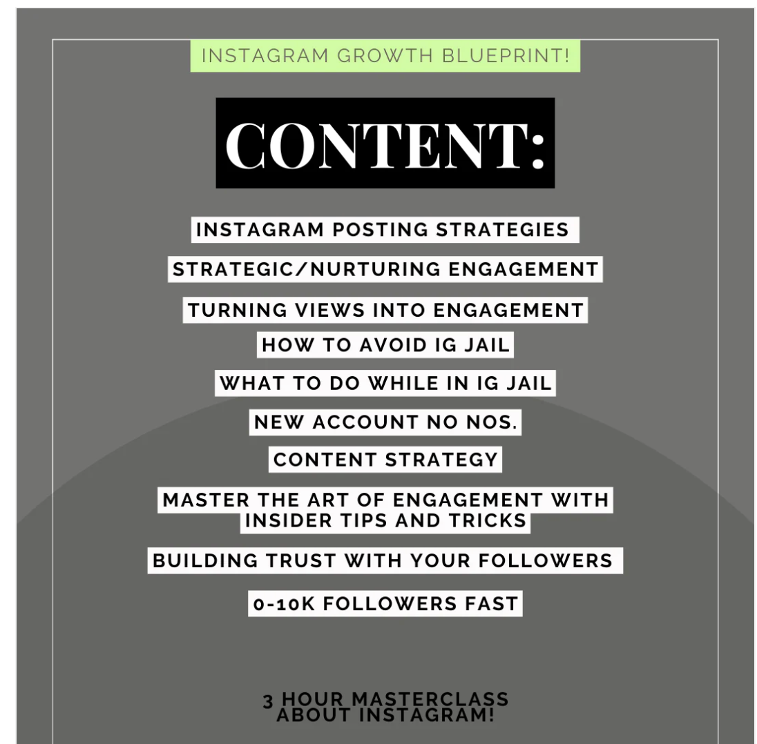 THE INSTAGRAM GROWTH BLUEPRINT MASTERCLASS