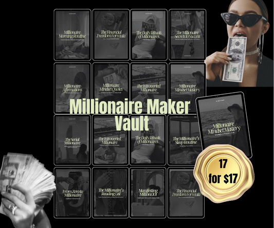 Unlock the Millionaire Mindset with the Millionaire Maker Vault: 17 Exclusive Guides with Master Resell Rights for Only $17!